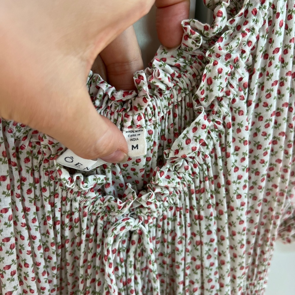 Doên Ischia Dress in Floral Print Cream Berry Bisou Size M - Picture 9 of 11